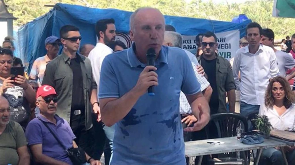 Akbelen’e giden Muharrem İnce’ye soğuk duş! Karşılaştığı tepki sonrası mikrofonu bırakıp alanı terk etti
