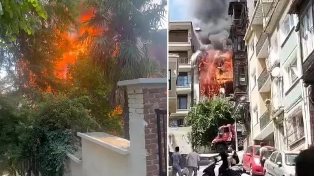 İstanbul’da 3 katlı binada yangın! Alevler yan apartmana sıçradı, ekipler müdahale ediyor