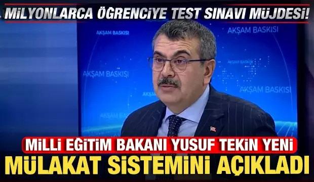 Bakan Tekin'den test sınavı açıklaması