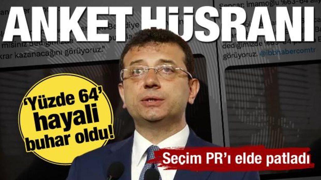 Özer Sencar’dan İmamoğlu tayfasına ‘anket’ tokadı! Yüzde 64 hayali buhar oldu