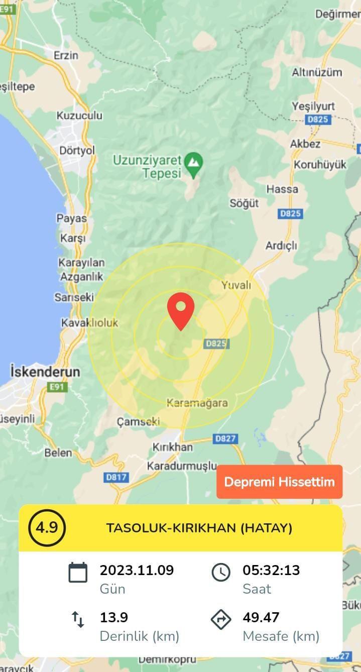 Son dakika: Hatay'da sabaha karşı korkutan deprem! Çok sayıda ilde hissedildi...