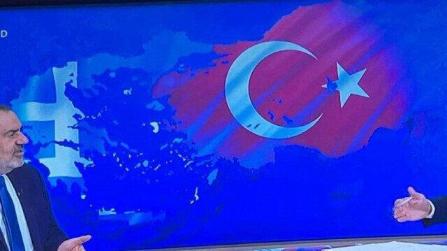 Yunanistan Devlet Televizyonu ERT'den harita provokasyonu