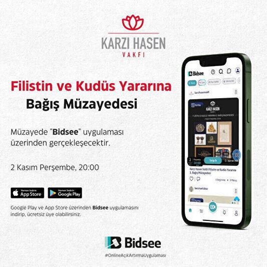 Karzı Hasen Vakfı'ndan anlamlı kampanya! Filistin için müzayede düzenlenecek