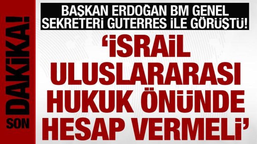Başkan Erdoğan, BM Genel Sekreteri Antonio Guterres ile görüştü