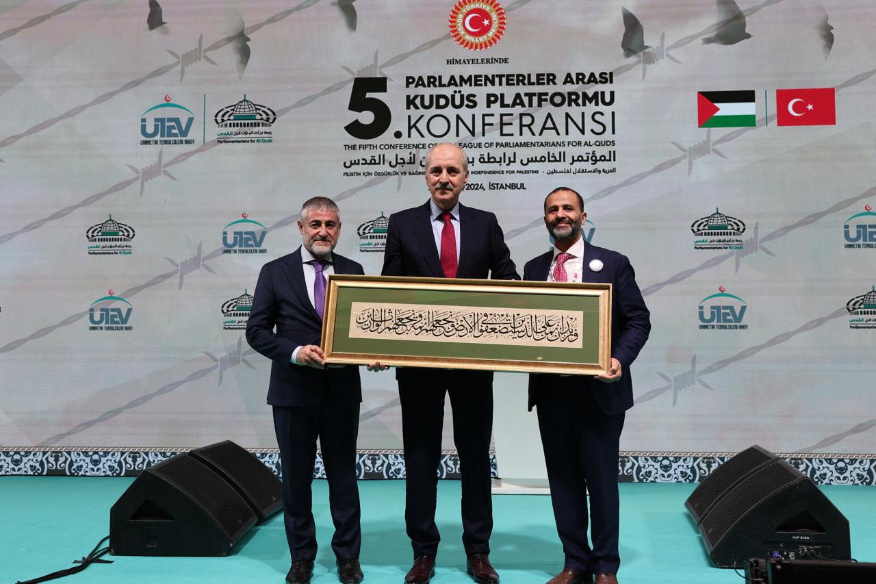 TBMM Başkanı Kurtulmuş, Kudüs Platformu sonrası mevkidaşlarıyla görüştü