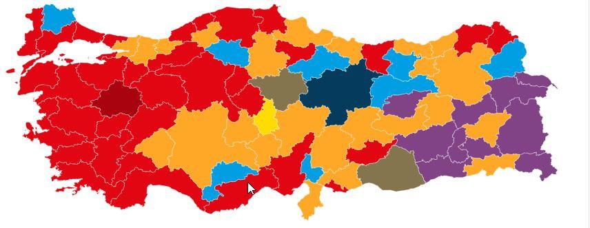 31 Mart'ta DEM'in en düşük oy aldığı 10 il