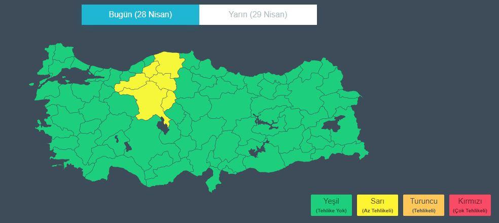 Meteoroloji'den 6 ile sarı kodlu uyarı: Kuvvetli yağış ve rüzgara dikkat