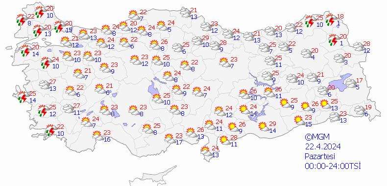 Harita paylaşıldı! Meteorolojiden çok sayıda il için uyarı