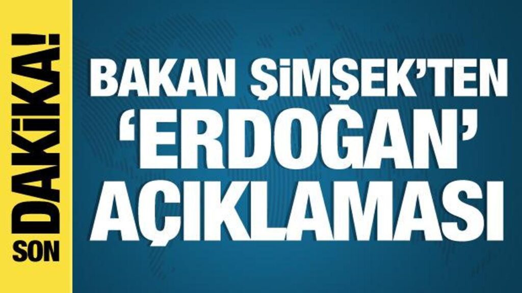 Bakan Şimşek: Üretilen dedikodulara itibar etmeyiniz