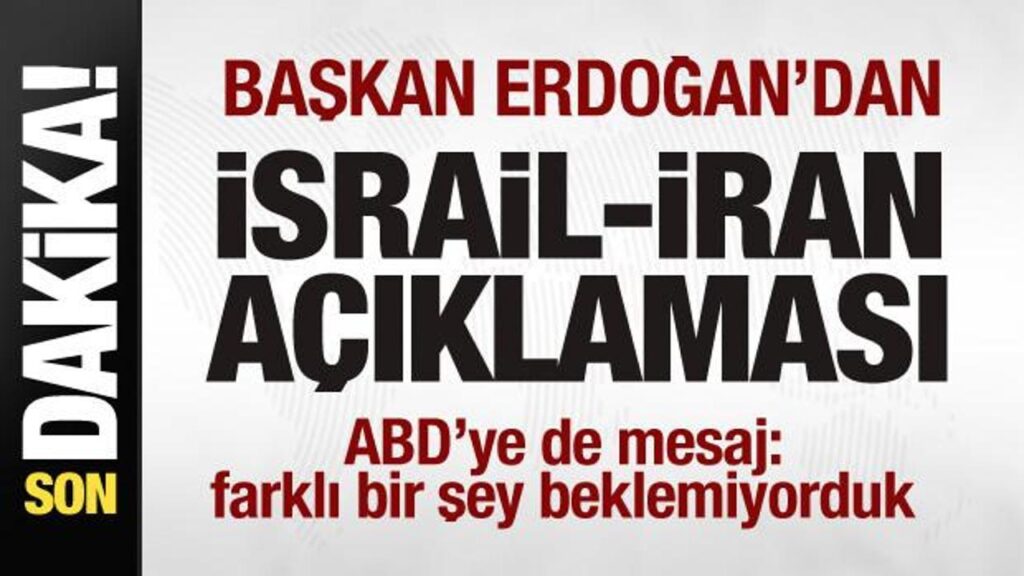Başkan Erdoğan’dan İsrail-İran açıklaması: İki taraf da farklı şeyler söylüyor