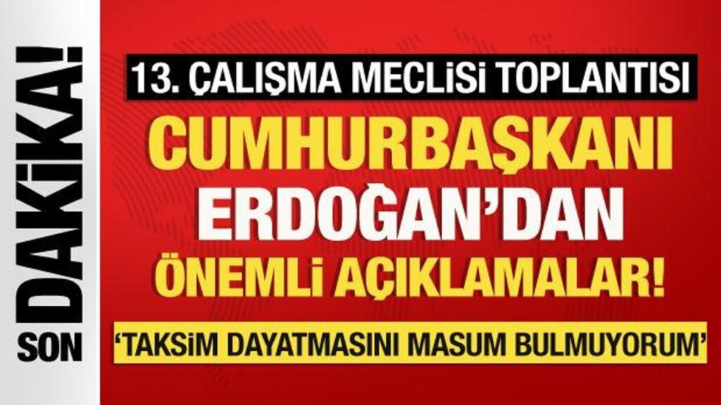 Cumhurbaşkanı Erdoğan açıklamalarda bulunuyor