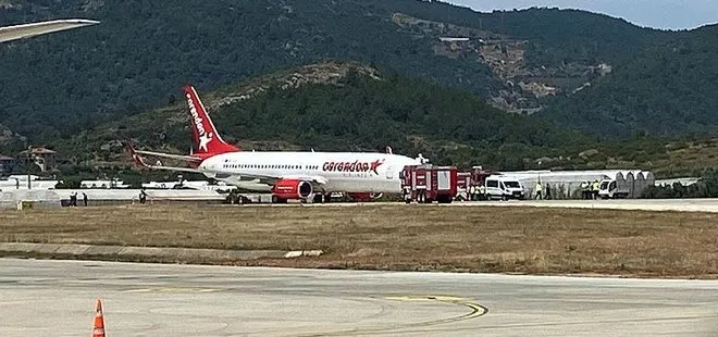 Antalya’da Uçağının İnişte Ön Lastiği Patladı