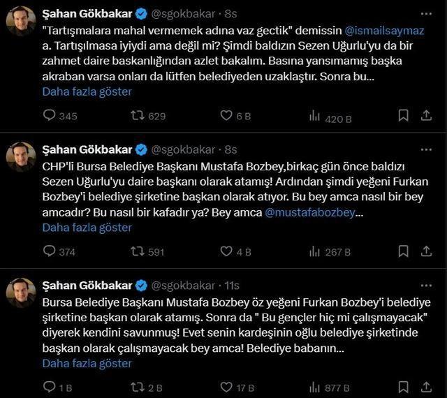 CHP'li başkanın liyakatsiz atamalarına Şahan Gökbakar'dan tepki!