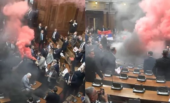 Sırbistan Parlamentosu’nda Polis Müdahalesi ve Gazetecilerin Engellenmesi